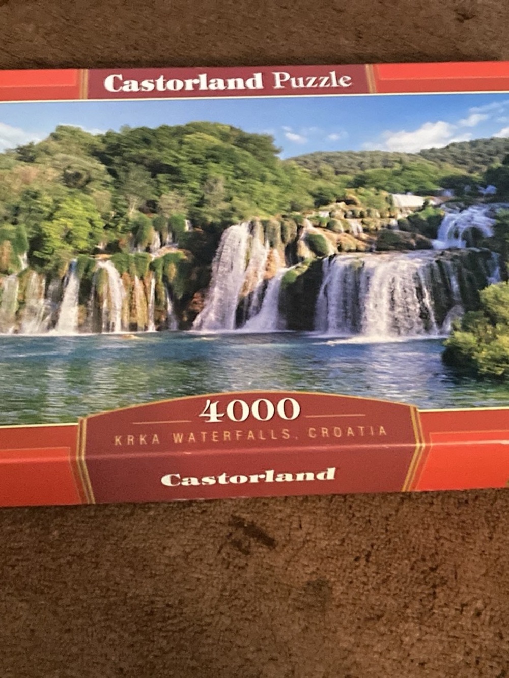 4000-Piece Krka Waterfalls Puzzle - Red Box
